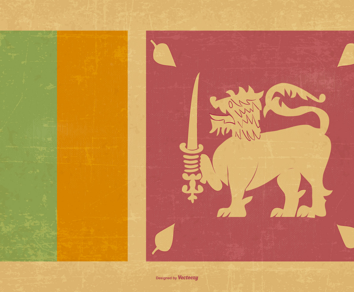 Vintage Flag of Sri Lanka