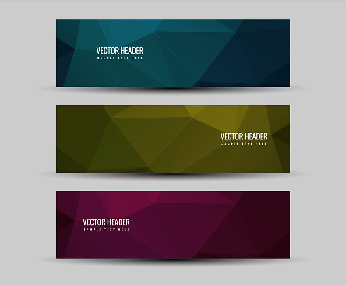 Free Vector Colorful Headers