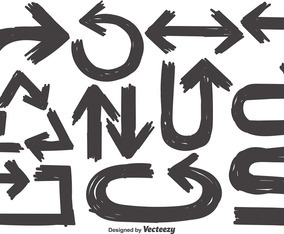 Vector Collection Of Sketch Arrows