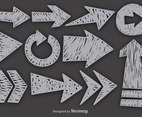 Vector Hand Drawn Arrows Icons Set