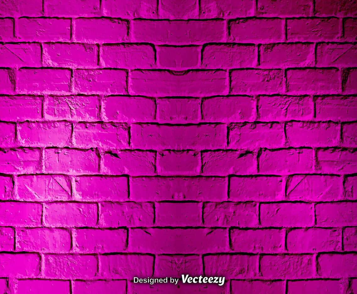 Vector Pink Grunge Brick Wall Texture