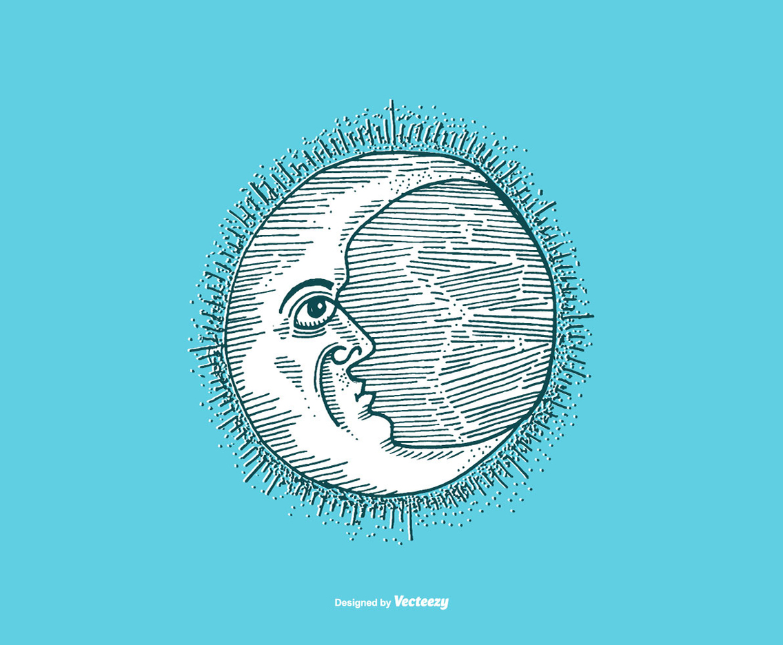 MOON - LINE DRAWING
