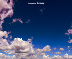 Vector Dark Blue Sky With Clouds