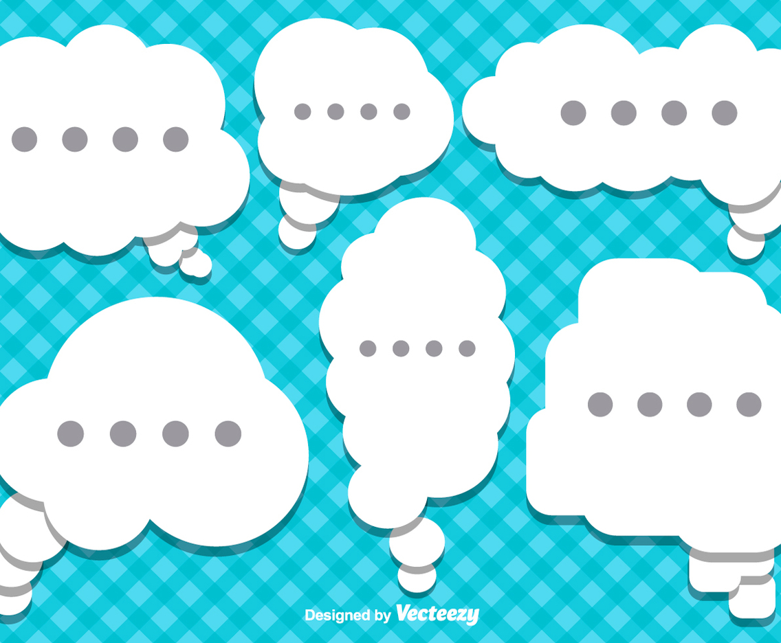 Vector Flat Style Speech Bubbles