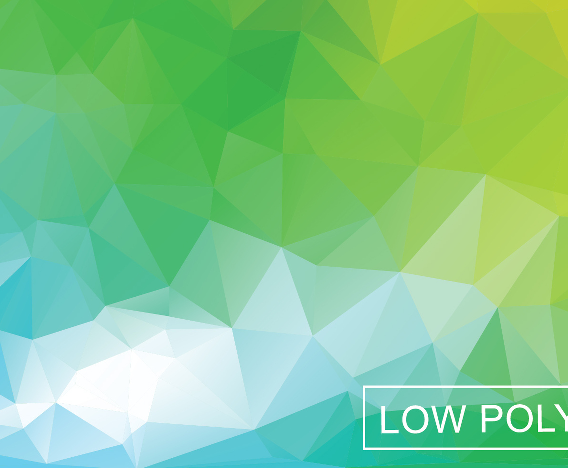 Green Geometric Low Poly Style Illustration Vector