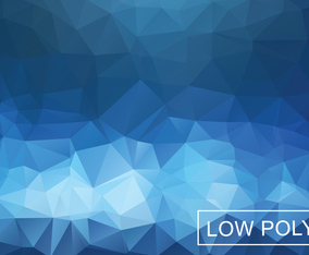 Cobalt Geometric Low Poly Style Illustration Vector