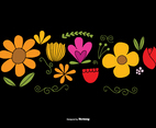 Hand Drawn Flower Element Vectors