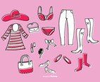 Hand Drawn Women's Clothing Vectors
