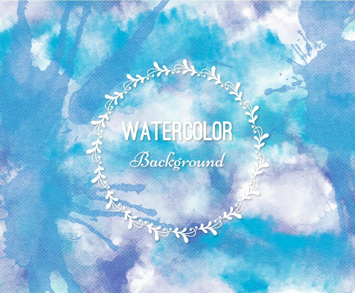 Free Vector Blue Watercolor Background