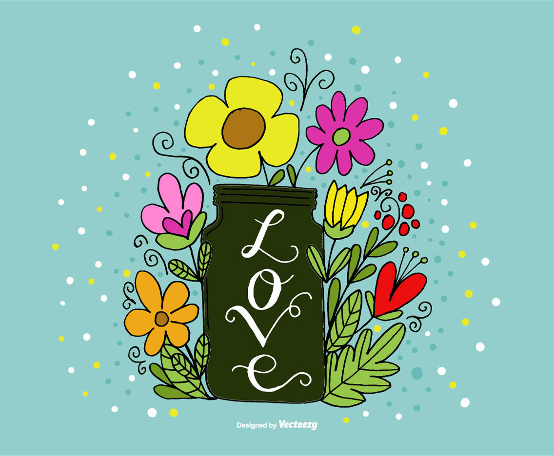 Hand Drawn Flower Vase Vectors