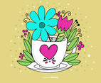 Coffee Cup Vase Vector