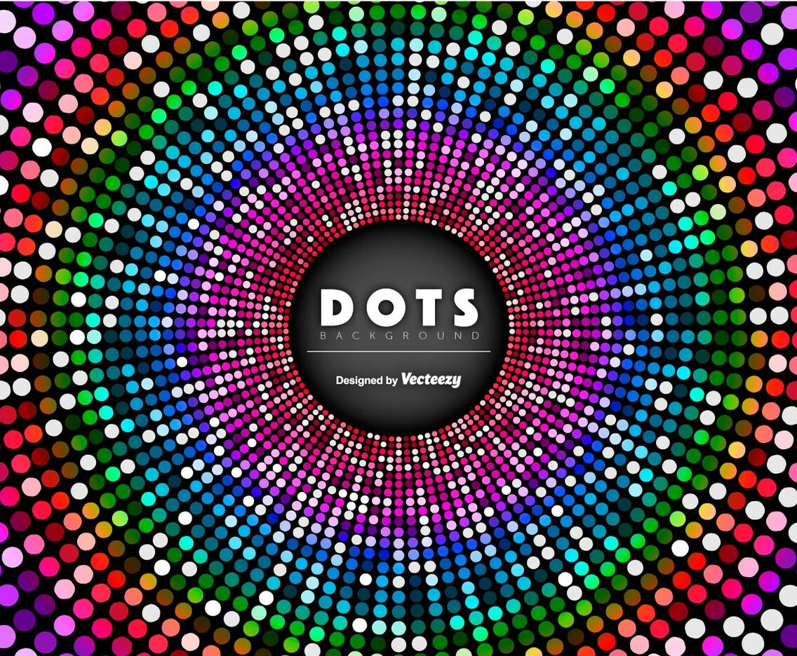 Vector Abstract Background With Colorful Dots