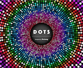 Vector Abstract Background With Colorful Dots