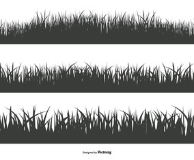 Grass Silhouette Shapes