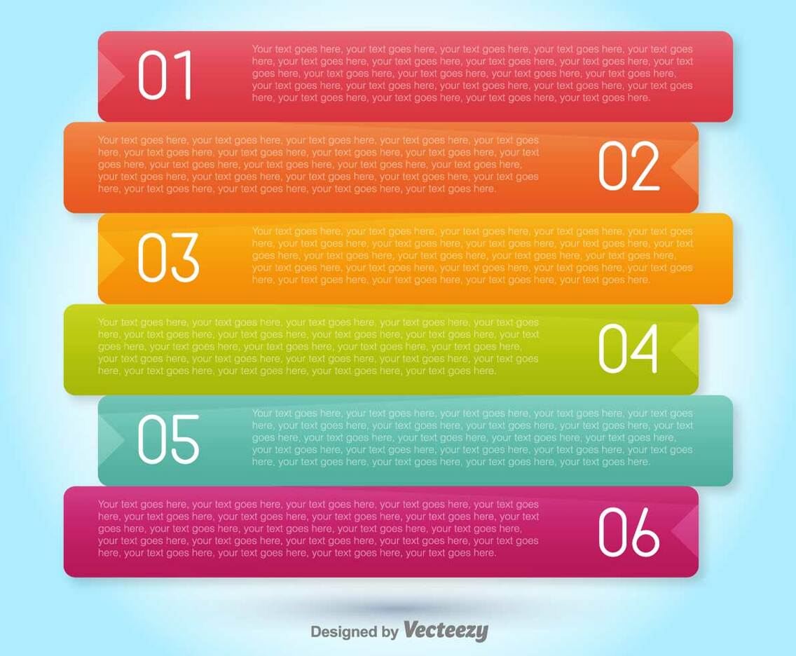 Vector Progress Banners For Six Steps