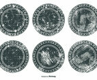 Grunge Badge Set