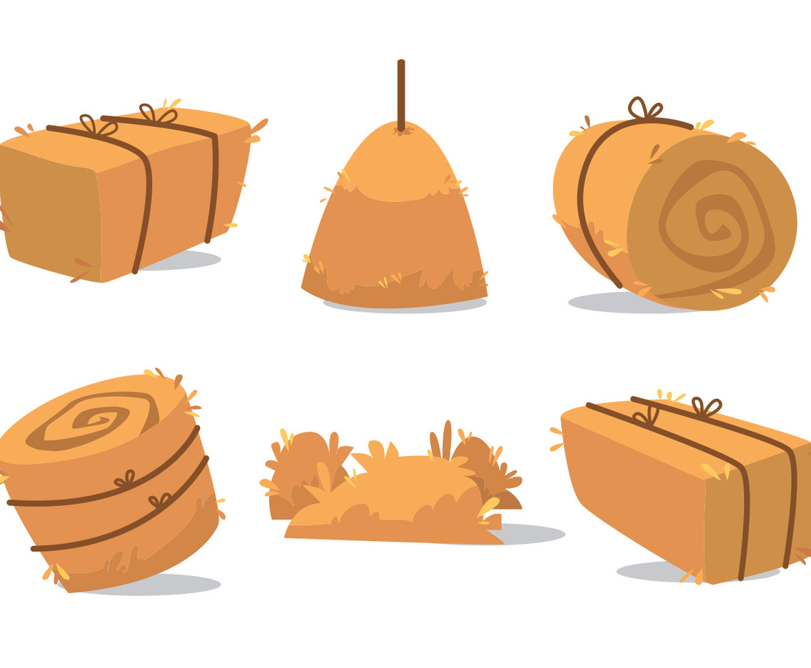 Hay Bale Vector Set