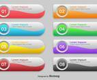 Step By Step Modern Banners With Numbers - Vector