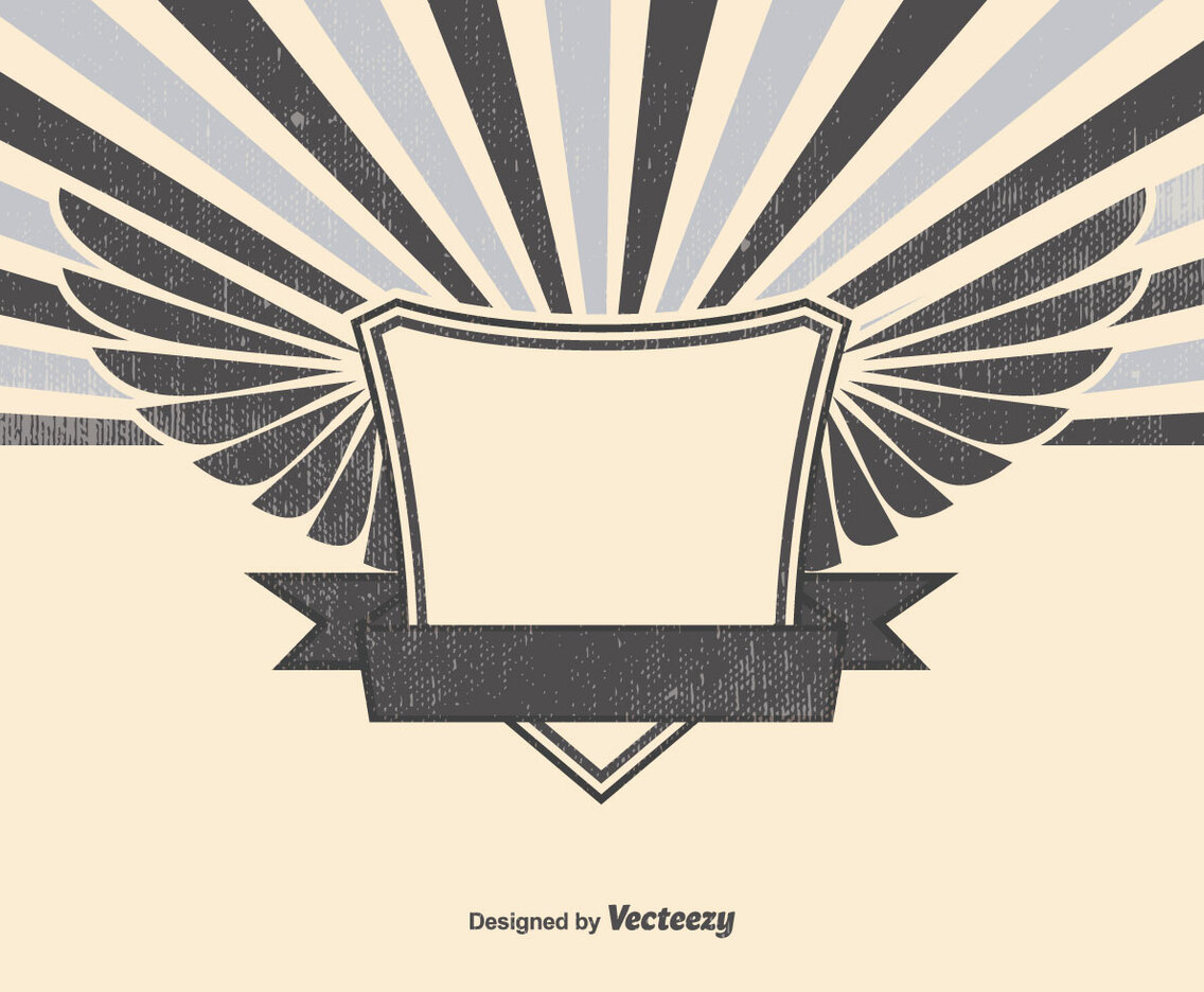 Blank Retro Sunburst Background