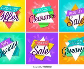 Sale And Discount Vector LabelsBanners