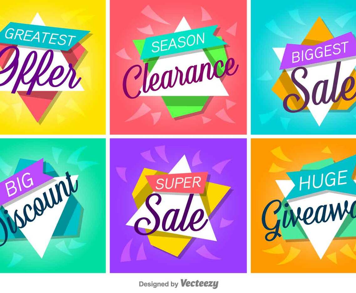 Sale And Discount Vector LabelsBanners