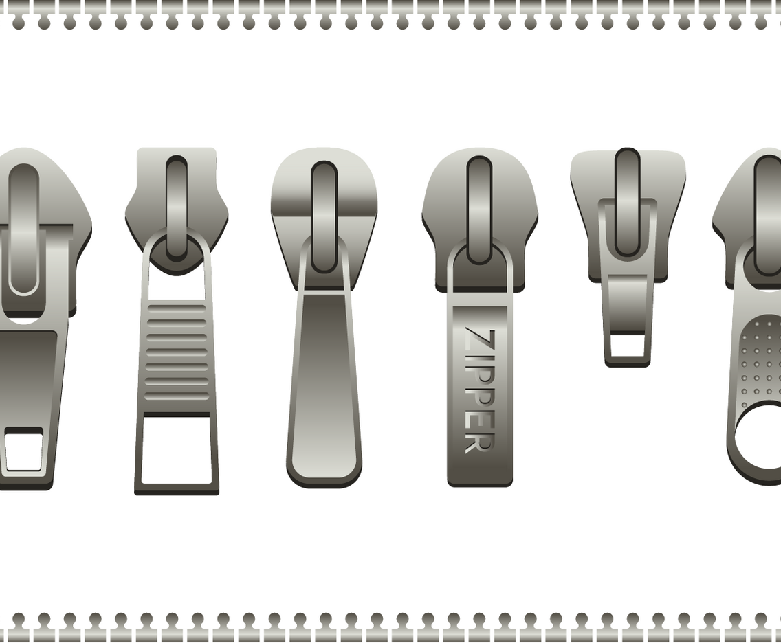 Free Steel Zipper Pull Vector