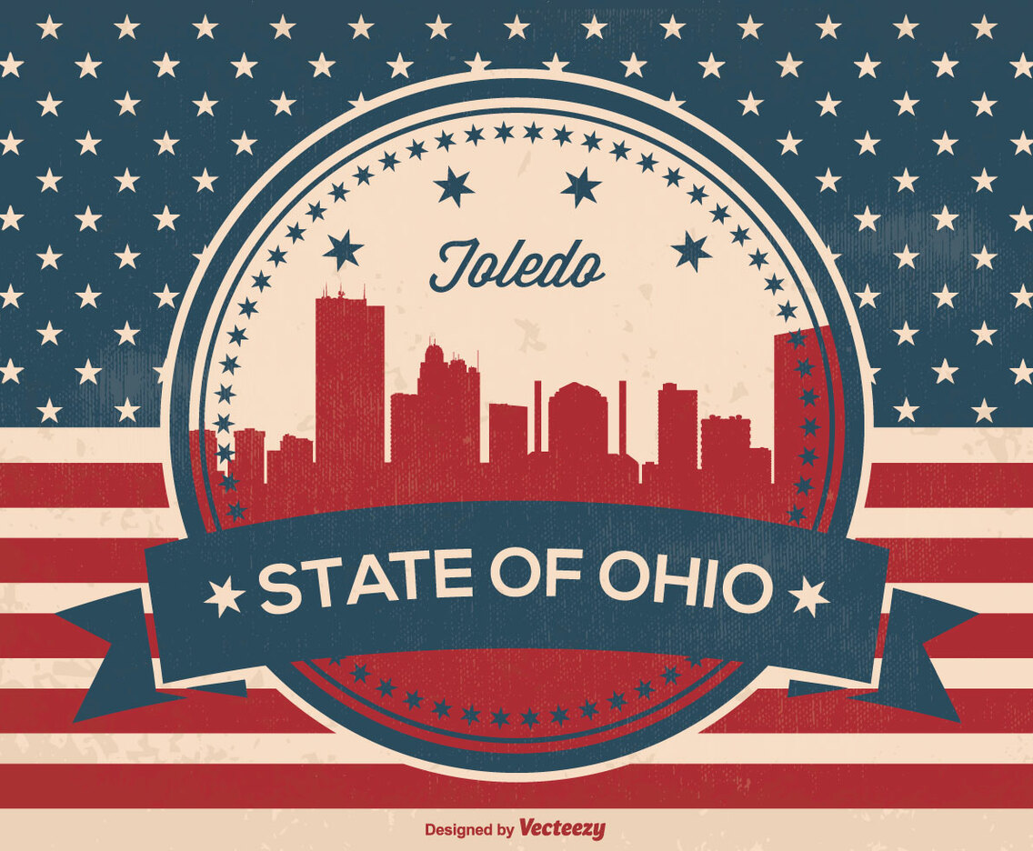 Toledo Skyline Illustration