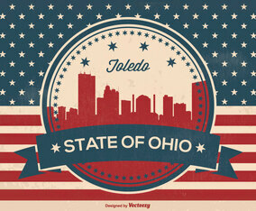 Toledo Skyline Illustration