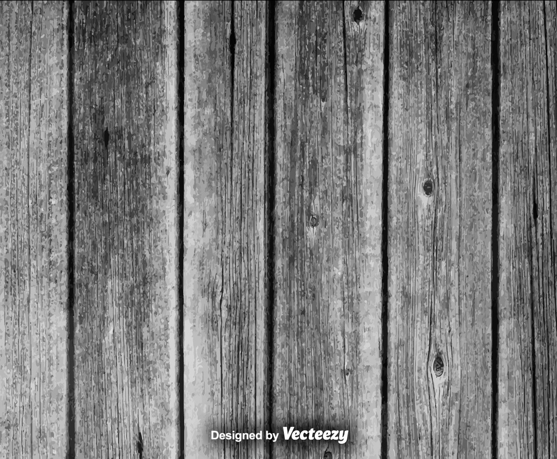 Realistic Vector Gray Hardwood Planks Background