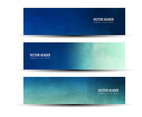 Free Vector Blue Green Abstract Headers