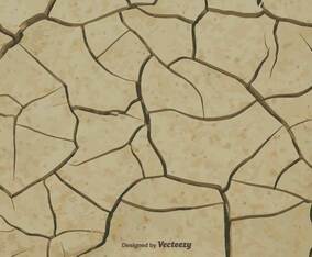 Vector Earth Cracked Because Of Drought