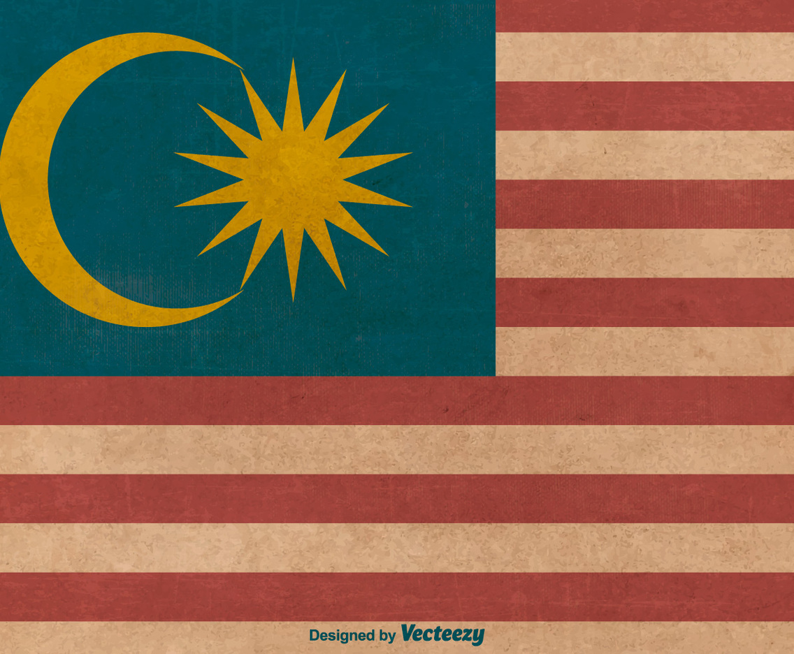 Grunge Style Flag of Malaysia