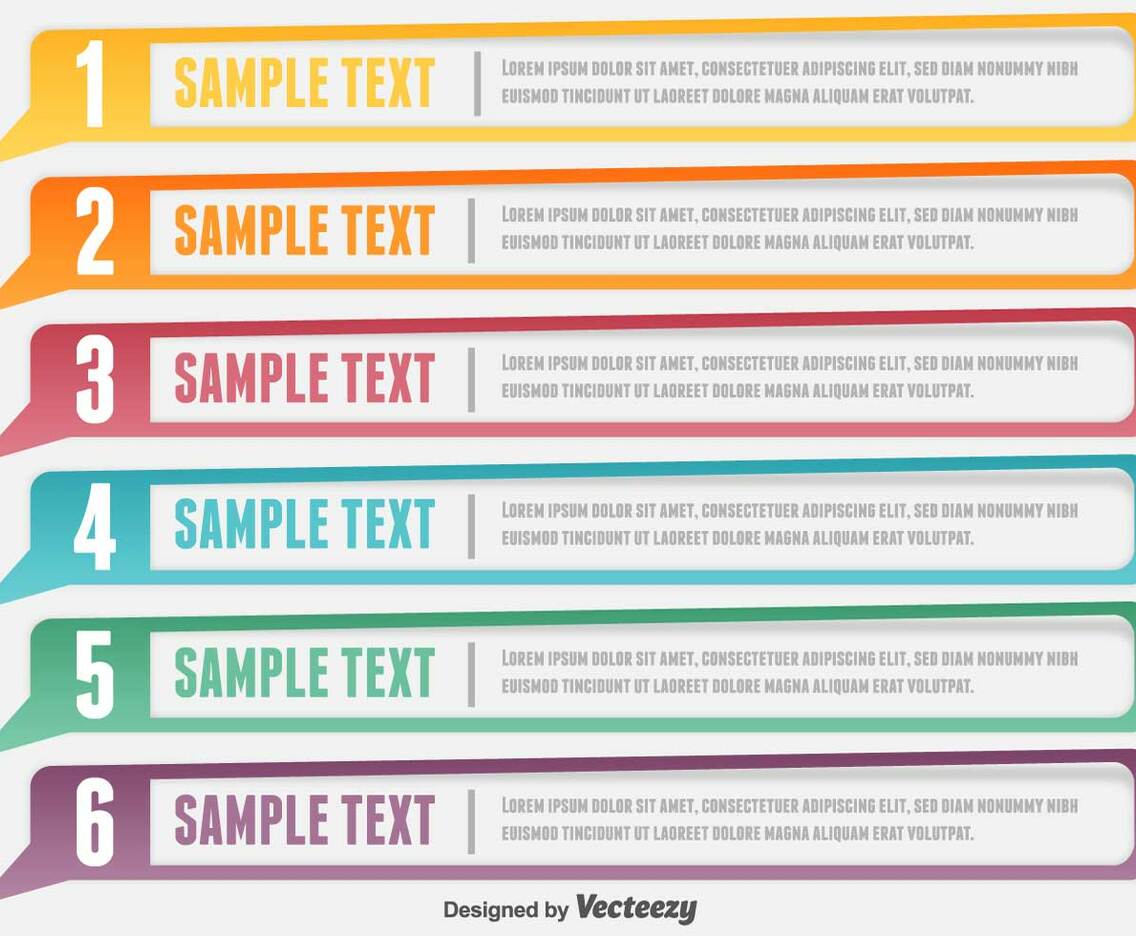 Design Clean Number VECTOR Banners Template