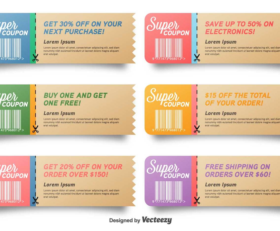 Vector Coupon Sale Collection