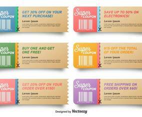 Vector Coupon Sale Collection
