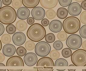 Vector Retro Tree Rings Pattern Illustration