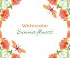 Free Vector Watercolor Poppies Background