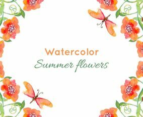 Free Vector Watercolor Poppies Background