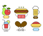 Vector Set of Fast Food Meals