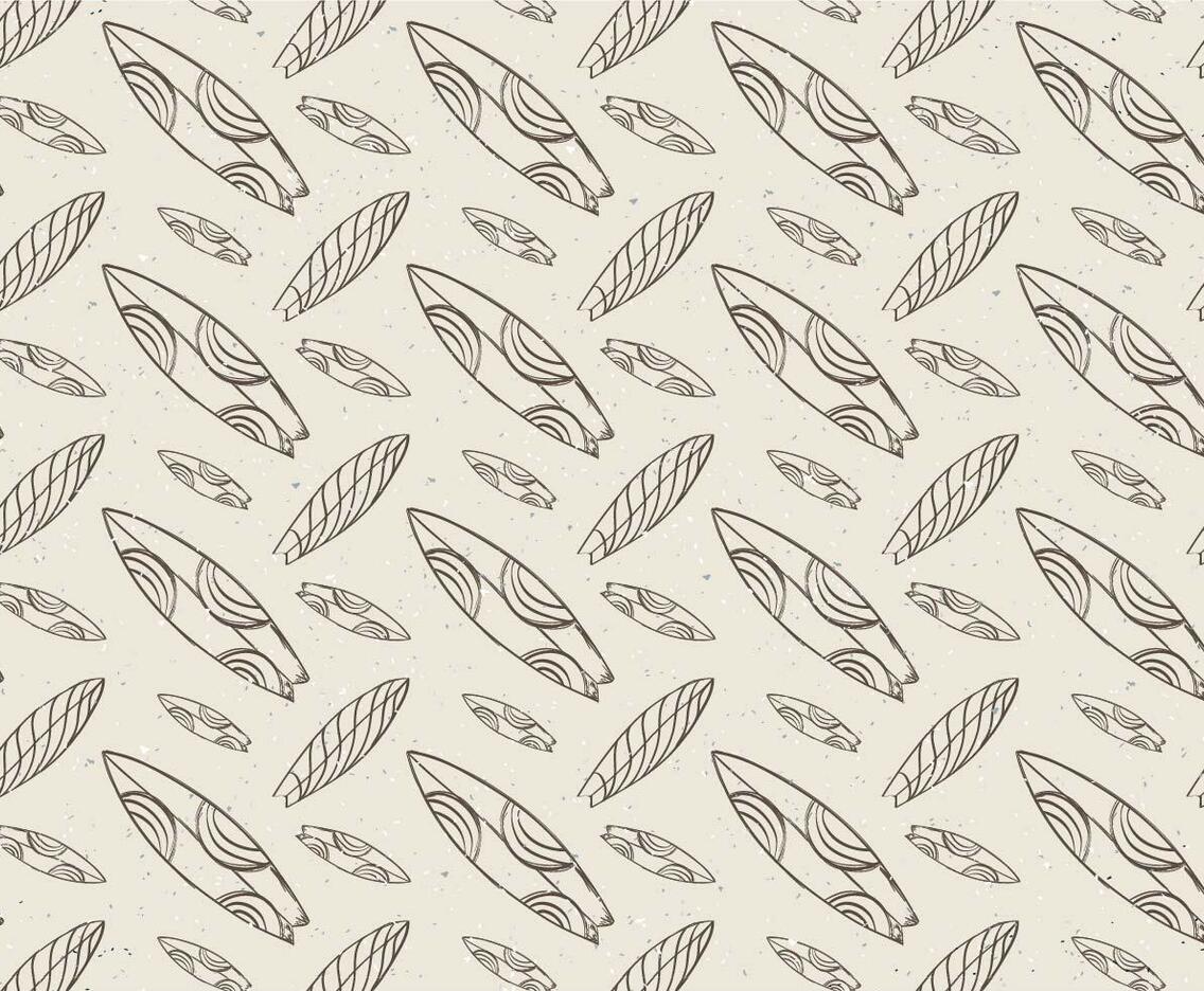 Free Vector Hand-Drawn Surfing Boards Seamless Pattern