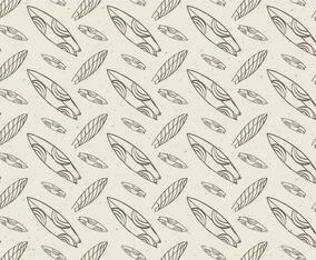 Free Vector Hand-Drawn Surfing Boards Seamless Pattern