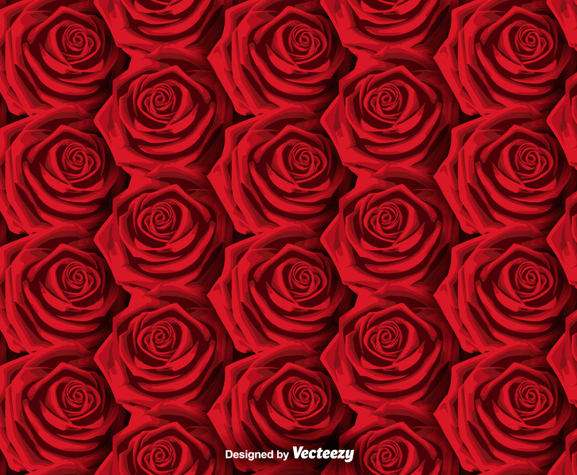 Vector Roses Background - SEAMLESS PATTERN
