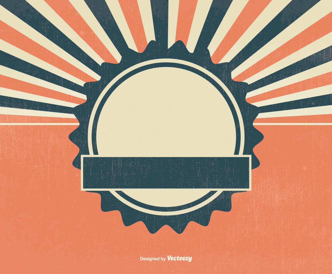 Blank Retro Sunburst Background