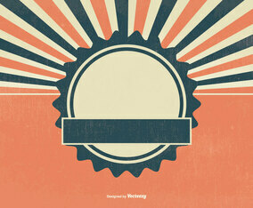 Blank Retro Sunburst Background