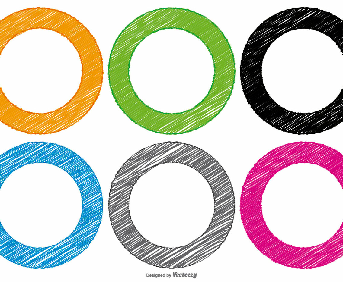 Scribble Style Circle Shapes