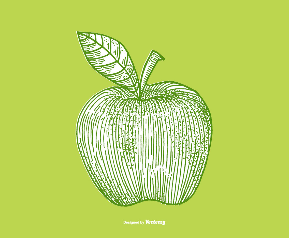 APPLE - LINE DRAWING