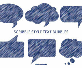 Pen Scribble Style Text Bubbles