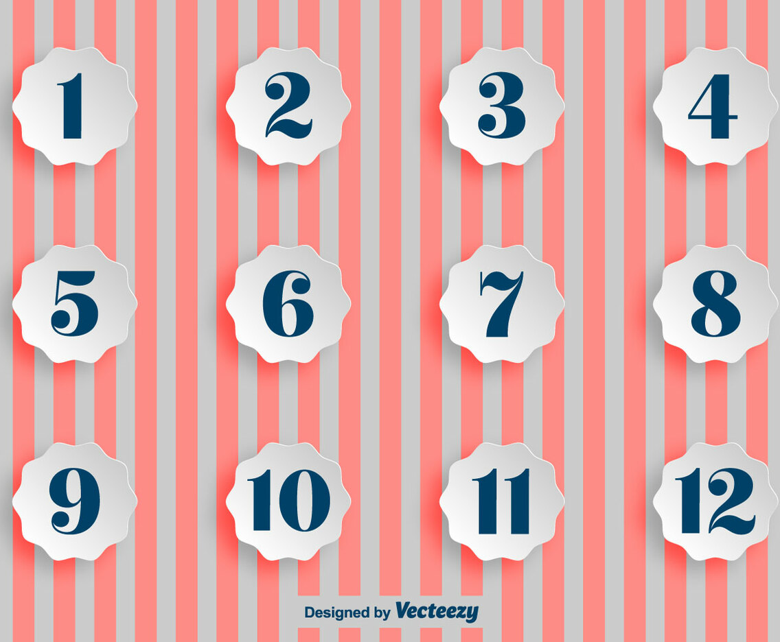 Vector Paper Bullet Points With Numbers