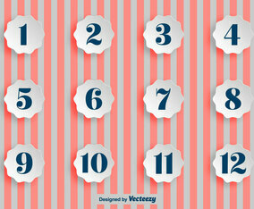 Vector Paper Bullet Points With Numbers