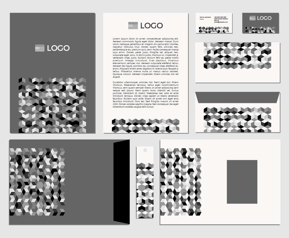 Free Greyscale Identity Vector 7